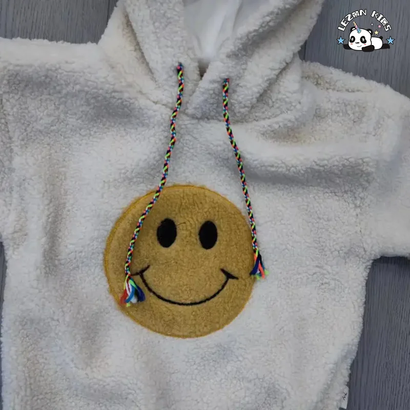 LEZONKIDS - Conjuntos de Roupas de Criança de Alta Qualidade 2 Peças Capuzes Camisetas Quentes Roupas de Bebê Conjuntos de Moletom para Crianças Conjuntos de Agasalhos de Inverno em Branco Para Crianças